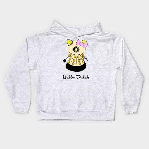 Hello Dalek Kids Hoodie by B4DW0LF